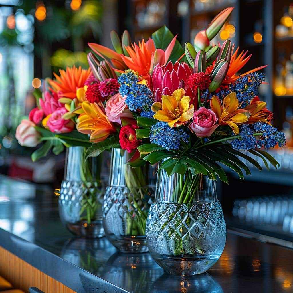 Compositions florales pour cocktail : Élégance et raffinement à travers vos arrangements floraux