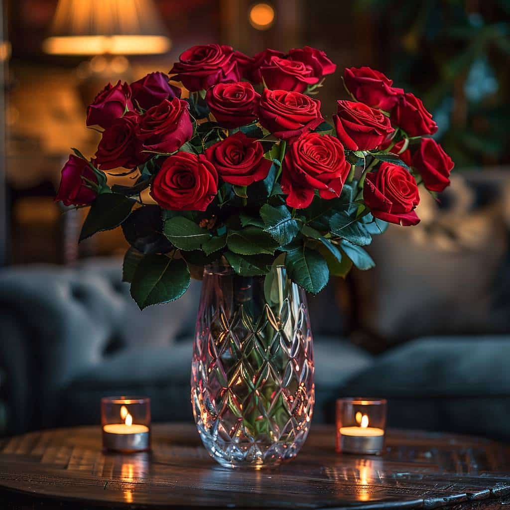 Les roses rouges pour la saint-valentin